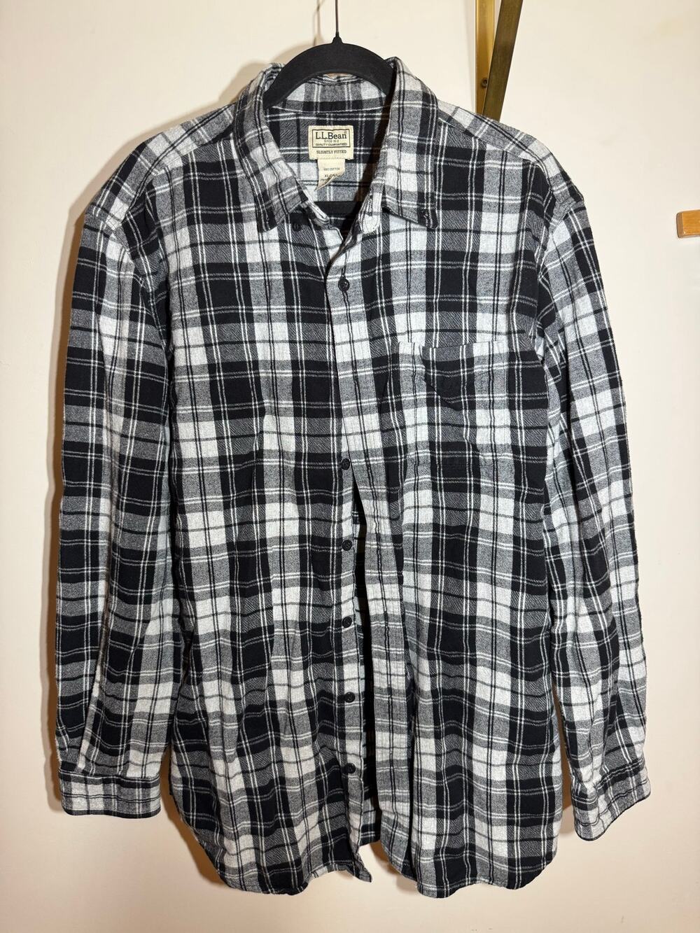 L.L.Bean 100% Cotton XL Tall Flannel Button Down